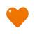 SALE Namensschilder Herz 4x4 cm, orange 10 Stck