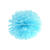 Seidenpapier Pompom / Papierblumenball - T�rkis-Hellblau, 25 cm - T�rkis-Hellblau