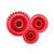 Dekorative Rosetten in 3 Gr��en 20-30cm - Rot, Set mit 3 St�ck - Rot