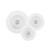 Dekorative Rosetten in 3 Gr��en 20-30cm - Wei�, Set mit 3 St�ck - Wei�