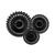 Dekorative Rosetten in 3 Gr��en 20-30cm - Schwarz, Set mit 3 St�ck - Schwarz