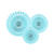 Dekorative Rosetten in 3 Gr��en 20-30cm - Hellblau, Set mit 3 St�ck - Hellblau