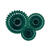 Dekorative Rosetten in 3 Gr��en 20-30cm - Dunkelgr�n, Set mit 3 St�ck - Dunkelgr�n
