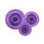 Dekorative Rosetten in 3 Gr��en 20-30cm - Lila / Violett, Set mit 3 St�ck - Lila / Violett
