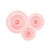 Dekorative Rosetten in 3 Gr��en 20-30cm - Puderrosa, Set mit 3 St�ck - Puderrosa