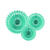 Dekorative Rosetten in 3 Gr��en 20-30cm - Mintgr�n, Set mit 3 St�ck - Mintgr�n