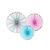 Dekorative Rosetten Einhorn in 3 Gr��en - Pastellfarben, Set mit 3 St�ck