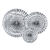 Dekorative Rosetten in 3 Gr��en - Silber, Set mit 3 St�ck