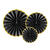 Dekorative Rosetten in 3 Gr��en - Schwarz, Set mit 3 St�ck