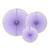Dekorative Rosetten Yummy in 3 Gr��en - Pastell-Lila / Violett, Set mit 3 St�ck