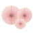 Dekorative Rosetten Yummy in 3 Gr��en - Hellrosa, Set mit 3 St�ck