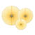 Dekorative Rosetten Yummy in 3 Gr��en - Pastellgelb, Set mit 3 St�ck