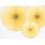 Dekorative Rosetten Yummy in 3 Gr��en - Pastellgelb, Set mit 3 St�ck Bild 2