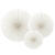 Dekorative Rosetten in 3 Gr��en - Altwei� / Offwhite, Set mit 3 St�ck