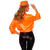 SALE Rüschenhemd orange Gr. 50 Bild 3