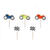 Geburtstagskerzen Rennautos � ca. 2 � 3 cm � Set mit 5 St�ck