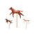 Pferd Geburtstagskerzen � ca. 5,8 cm � Set mit 3 St�ck