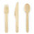 Holz-Besteck Gabel / Messer / L�ffel - 16 cm, 18 St�ck