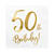 Servietten 50th Birthday / Geburtstag - Wei�, 33 � 33 cm, 20 St�ck