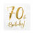Servietten 70th Birthday / Geburtstag - Wei�, 33 � 33 cm, 20 St�ck