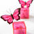 SALE Schmetterlinge, fuchsia-schwarz, 6 Stück Bild 3