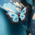 Schmetterlinge, türkis-schwarz, 6 Stück Bild 3