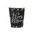 Becher, recycelbar aus Pappe, Happy Birthday Sparkling 250 ml, 8 Stk. - Becher Sparkling Gold HB