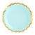 Pappteller mit Goldrand - Mintgr�n, 18 cm, 6 St�ck