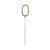 Wunderkerze Zahl 0 - 15 cm, Gold