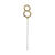 Wunderkerze Zahl 8 - 15 cm, Gold - 8