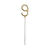 Wunderkerze Zahl 9 - 15 cm, Gold - 9