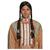 Indianer-Brustplatte von amerikanischen Ureinwohnern inspiriert, weiß