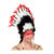 Indianer-Kopfschmuck mit Marabou schwarz/weiß