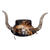 Hut Zylinder Papa Voodoo mit Hörnern, schwarz mit elastischem Hutband Bild 2