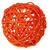 SALE Rattan Dekoball  3, 4 & 7 cm, orange, 10 Stk
