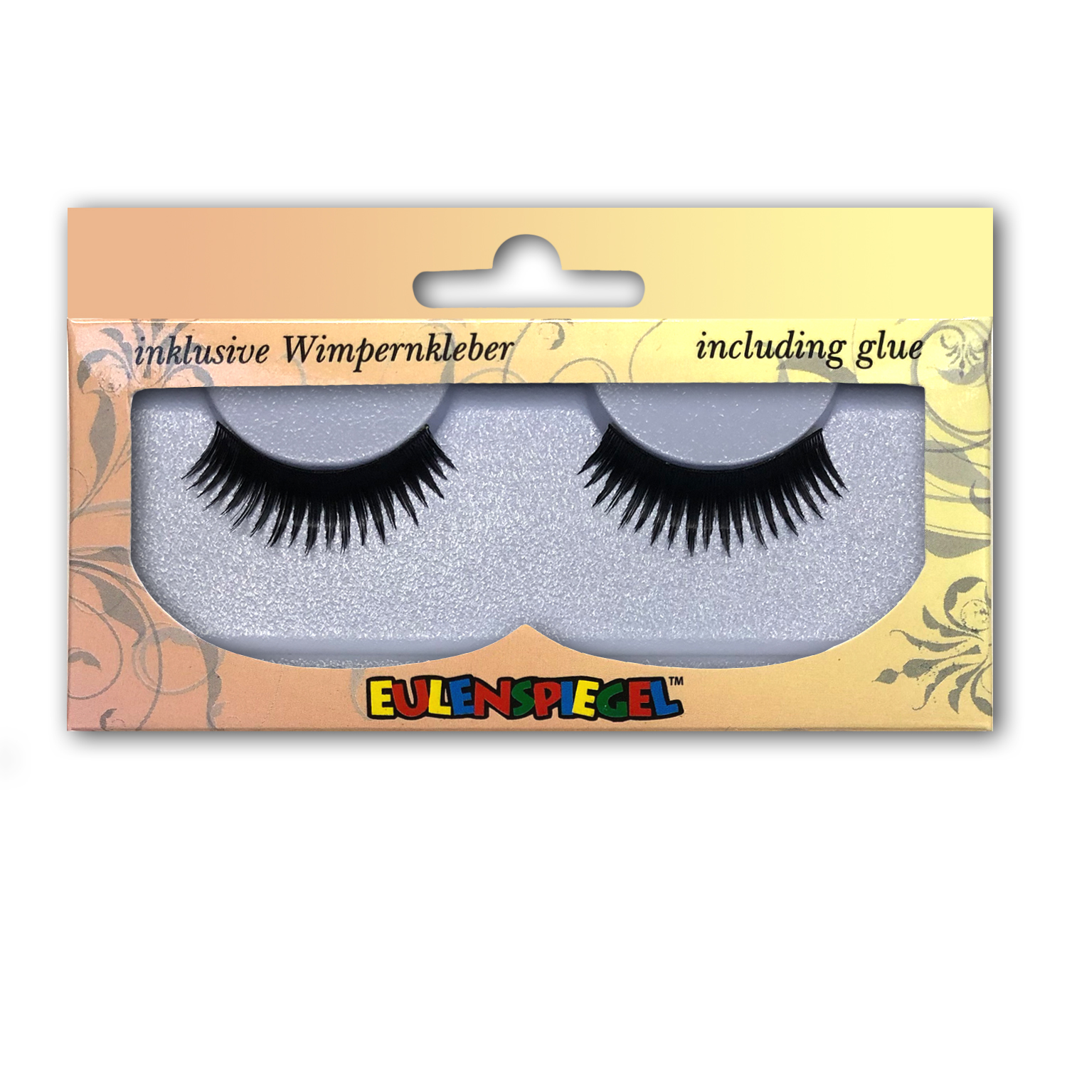 SALE 1 Paar Knstliche Wimpern inkl. Wimpernkleber & Anleitung, Schwarz, Kurz / Lang