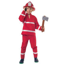 Kinder-Kostüm Feuerwehr, rot, 2-tlg. Gr. 98
