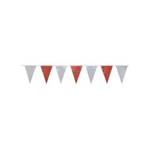 Wimpelkette rot/wei dreieckig, 10 m