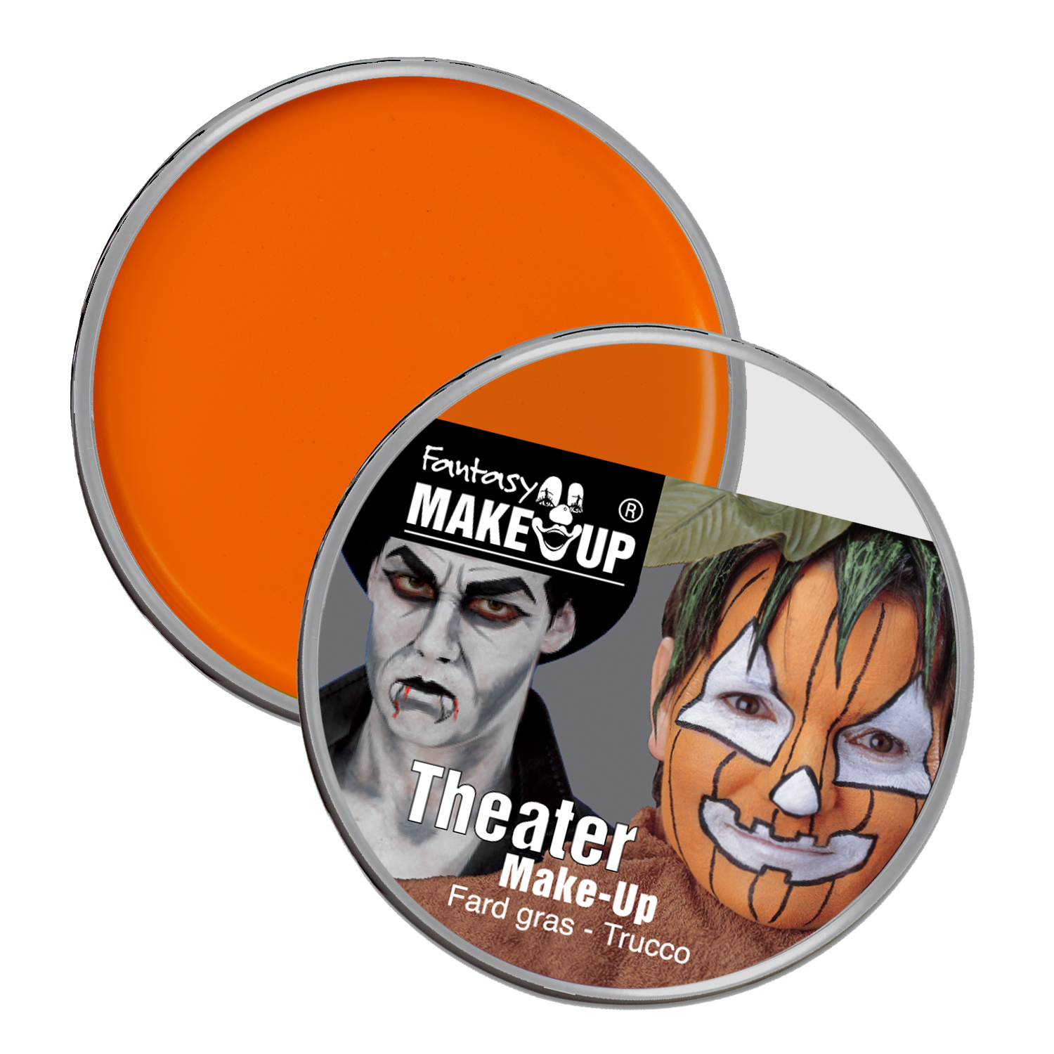 SALE Fantasy Theater-Make-Up / Creme-Schminke auf Fettbasis, 25g, Halloween-Orange