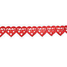 SALE Girlande Herz mit Hochzeitspaar, rot, 4m