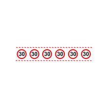 Absperrband Verkehrsschild 30, 15 m