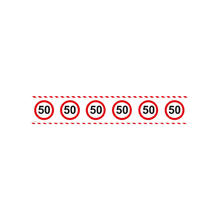 Absperrband Verkehrsschild 50, 15 m