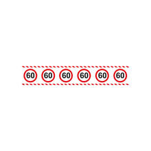 Absperrband Verkehrsschild 60, 15 m
