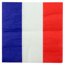 Frankreich Tischserviette, 3 Farbig, 33 x 33 cm, 20 St�ck