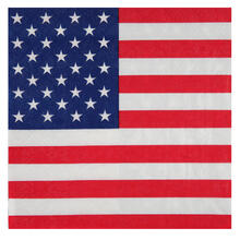 USA Tischserviette, 3 Farbig, 33 x 33 cm, 20 St�ck