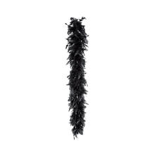 Federboa schwarz mit Lametta in silber, 180 cm, 50 g