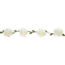 K�nstliche Girlande Rosen, Weiss, � 50 mm / L�nge 120 cm