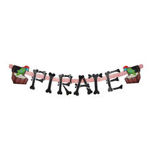 SALE Girlande PIRATE, Totenkopfinsel, 165 cm