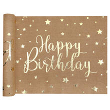 Tischl�ufer Happy Birthday, Kraft, 28 cm, L�nge 300cm