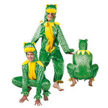 Damen- und Herren-Kostüm Overall Frosch, Gr. M-L bis 180cm Körpergröße - Plüschkostüm, Tierkostüm